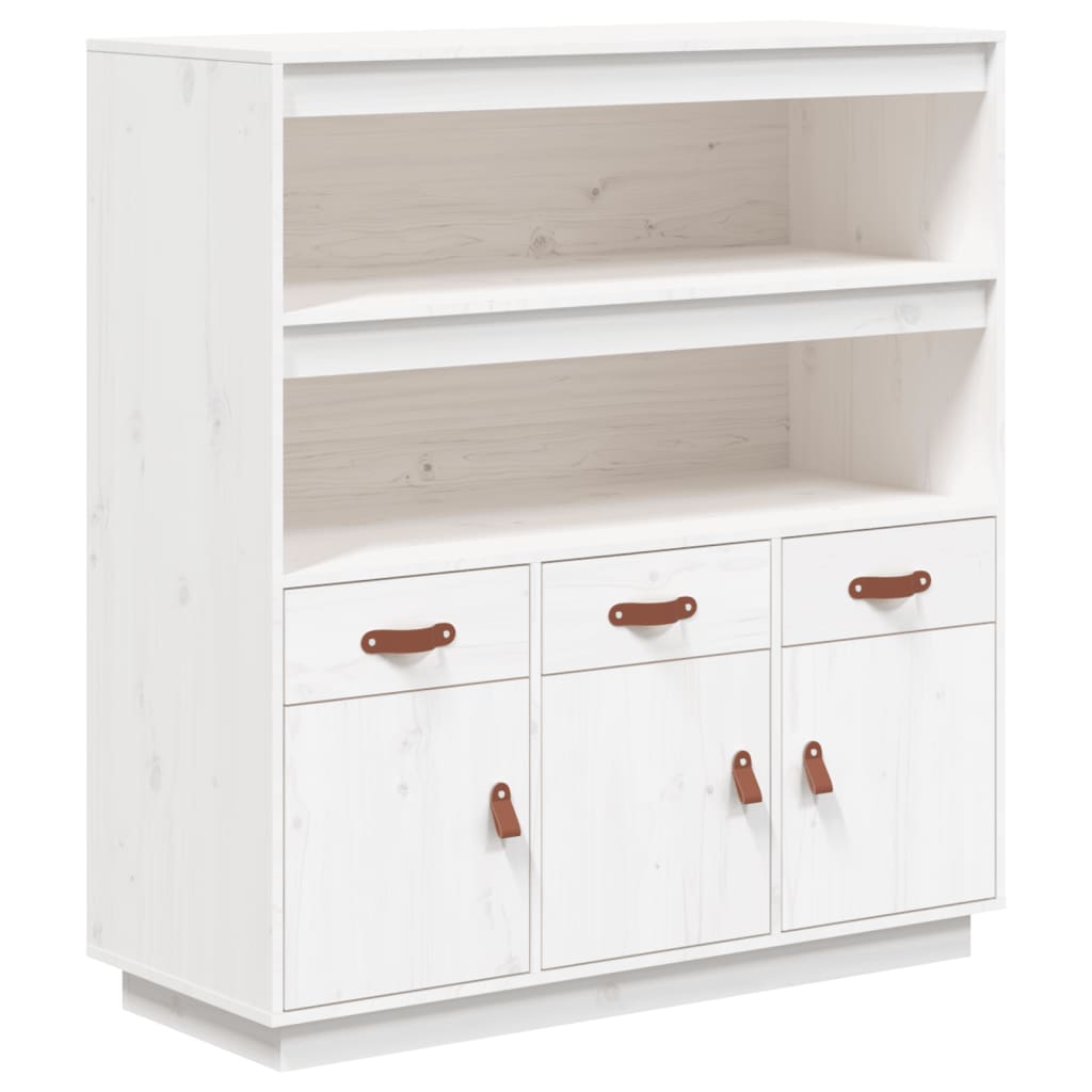 Skap hvit 100x40x108,5 cm heltre furu