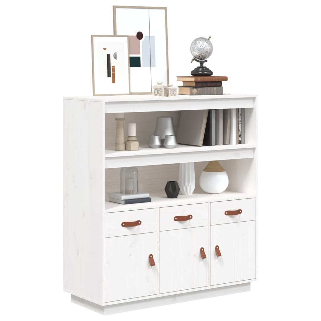 Skap hvit 100x40x108,5 cm heltre furu
