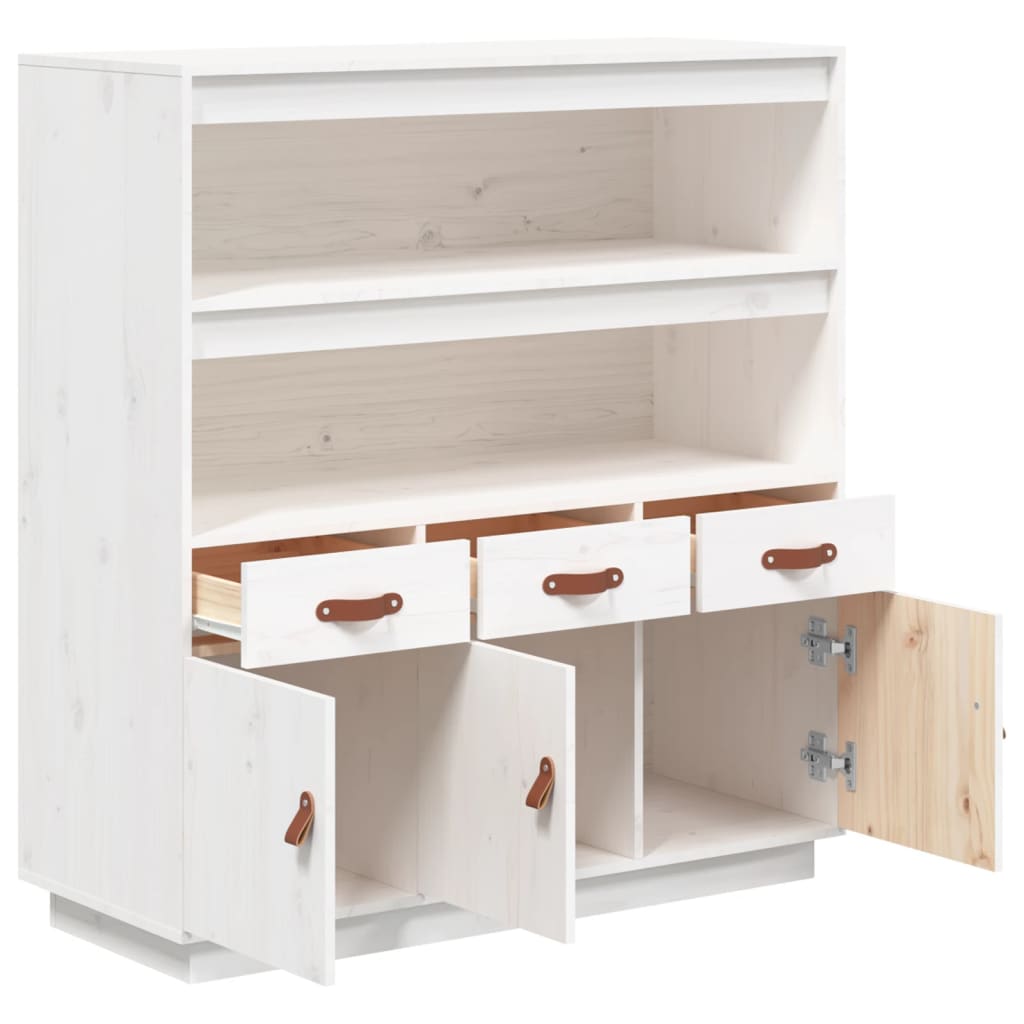 Skap hvit 100x40x108,5 cm heltre furu