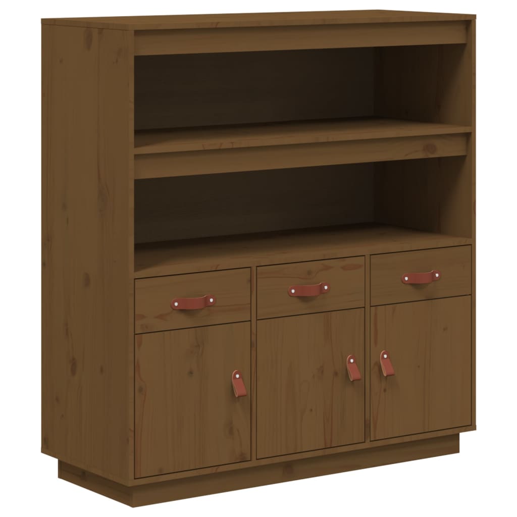 Vitrineskap Tre Honningbrun 100x40x108,5 cm heltre furu
