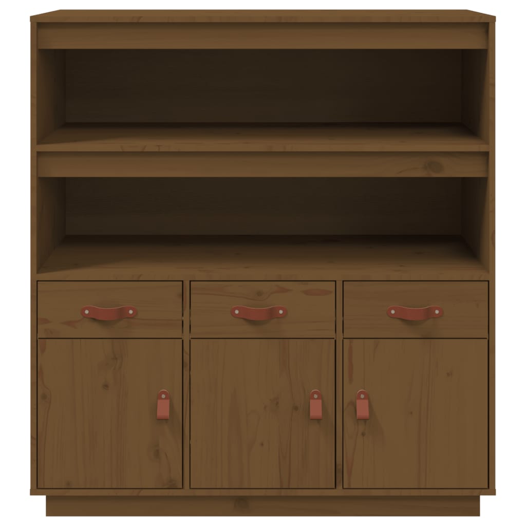 Vitrineskap Tre Honningbrun 100x40x108,5 cm heltre furu