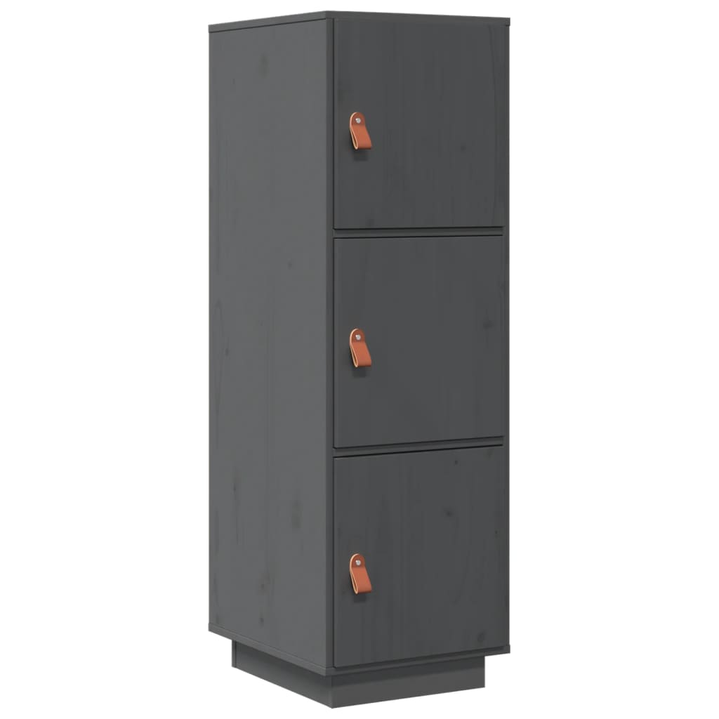 Skap grå 34x40x108,5 cm heltre furu