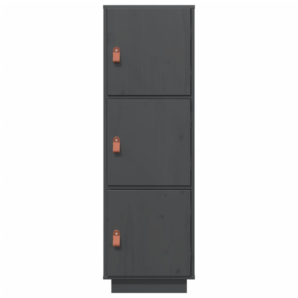 Skap grå 34x40x108,5 cm heltre furu