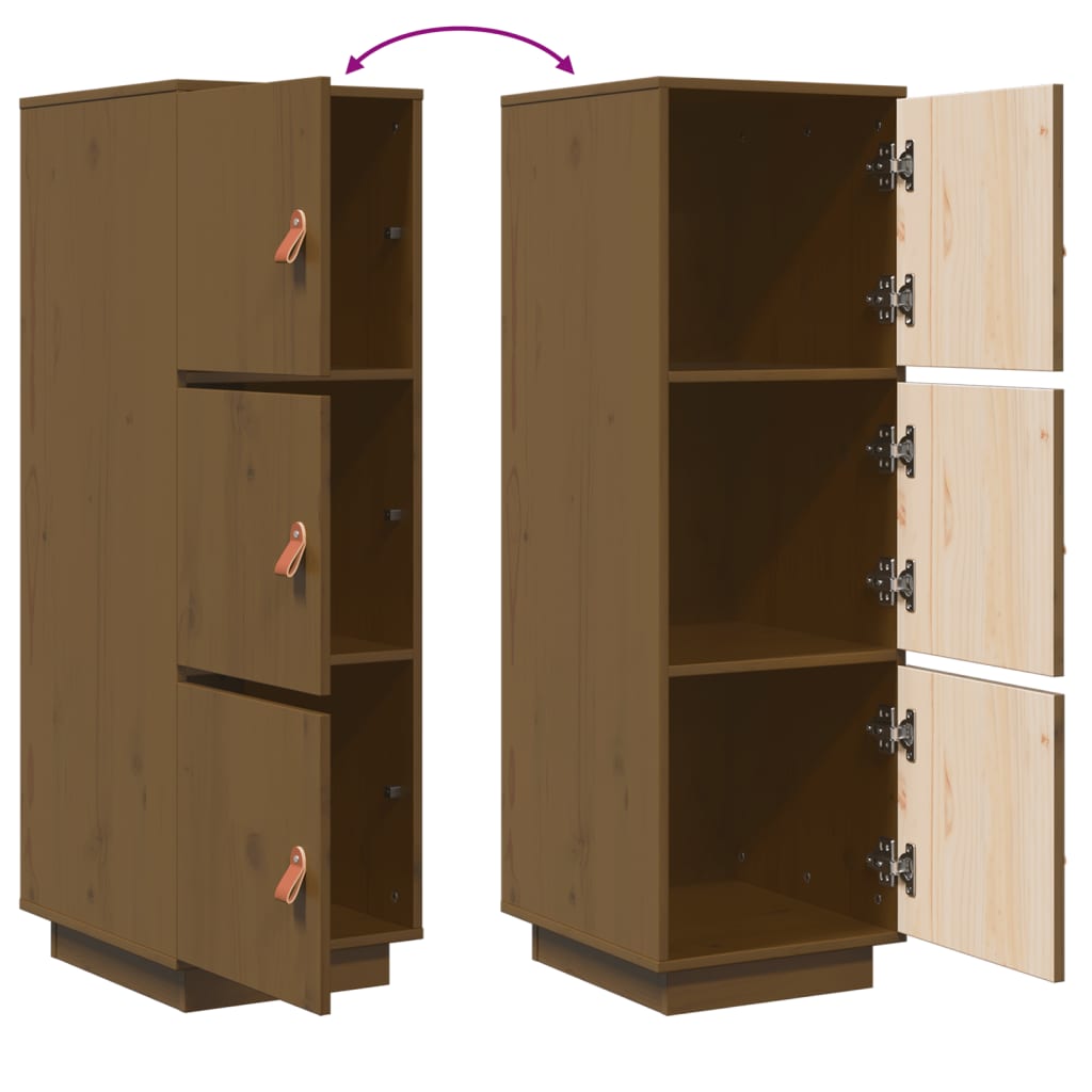 Skap honningbrun 34x40x108,5 cm heltre furu