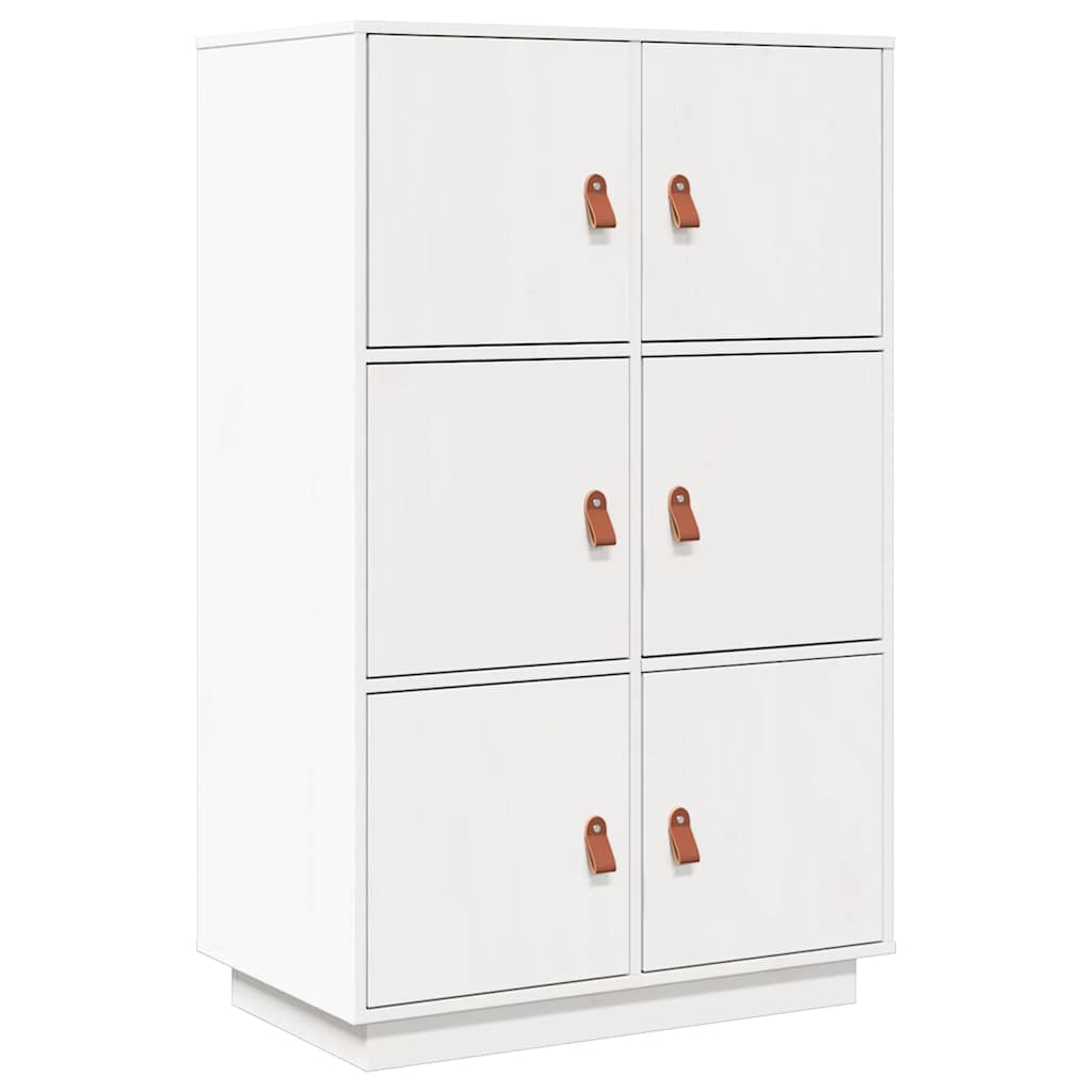 Skap hvit 67x40x108,5 cm heltre furu