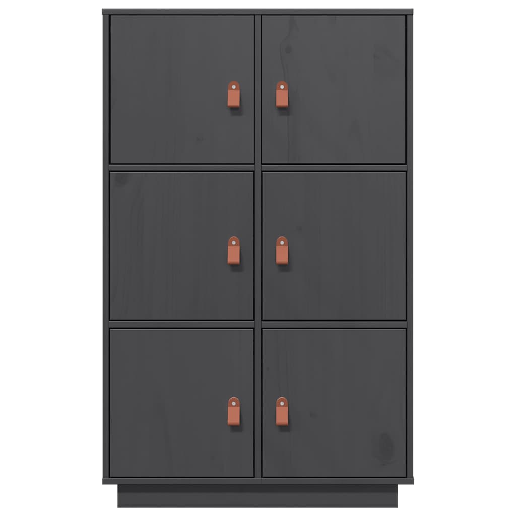 Skap grå 67x40x108,5 cm heltre furu