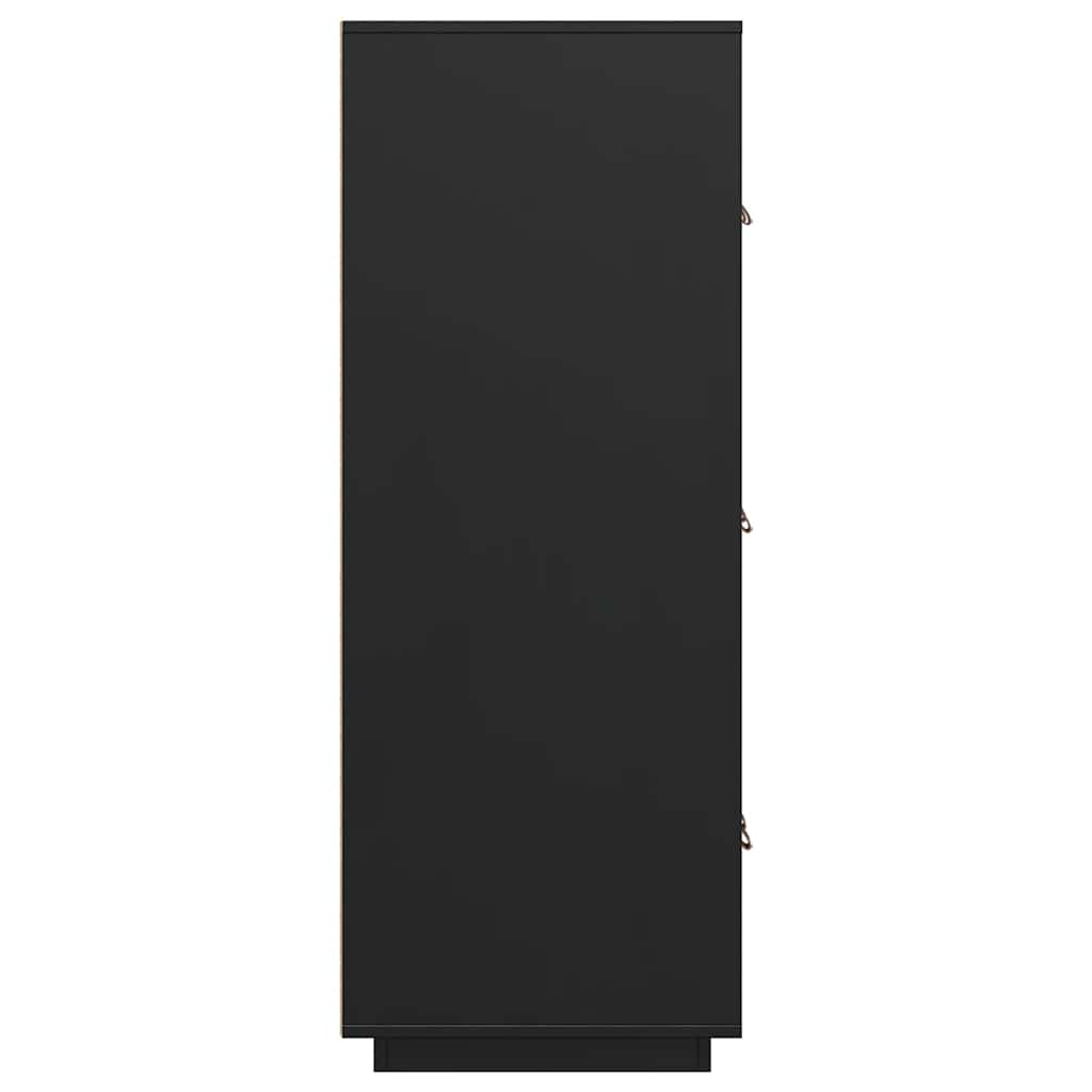 Skap svart 67x40x108,5 cm heltre furu