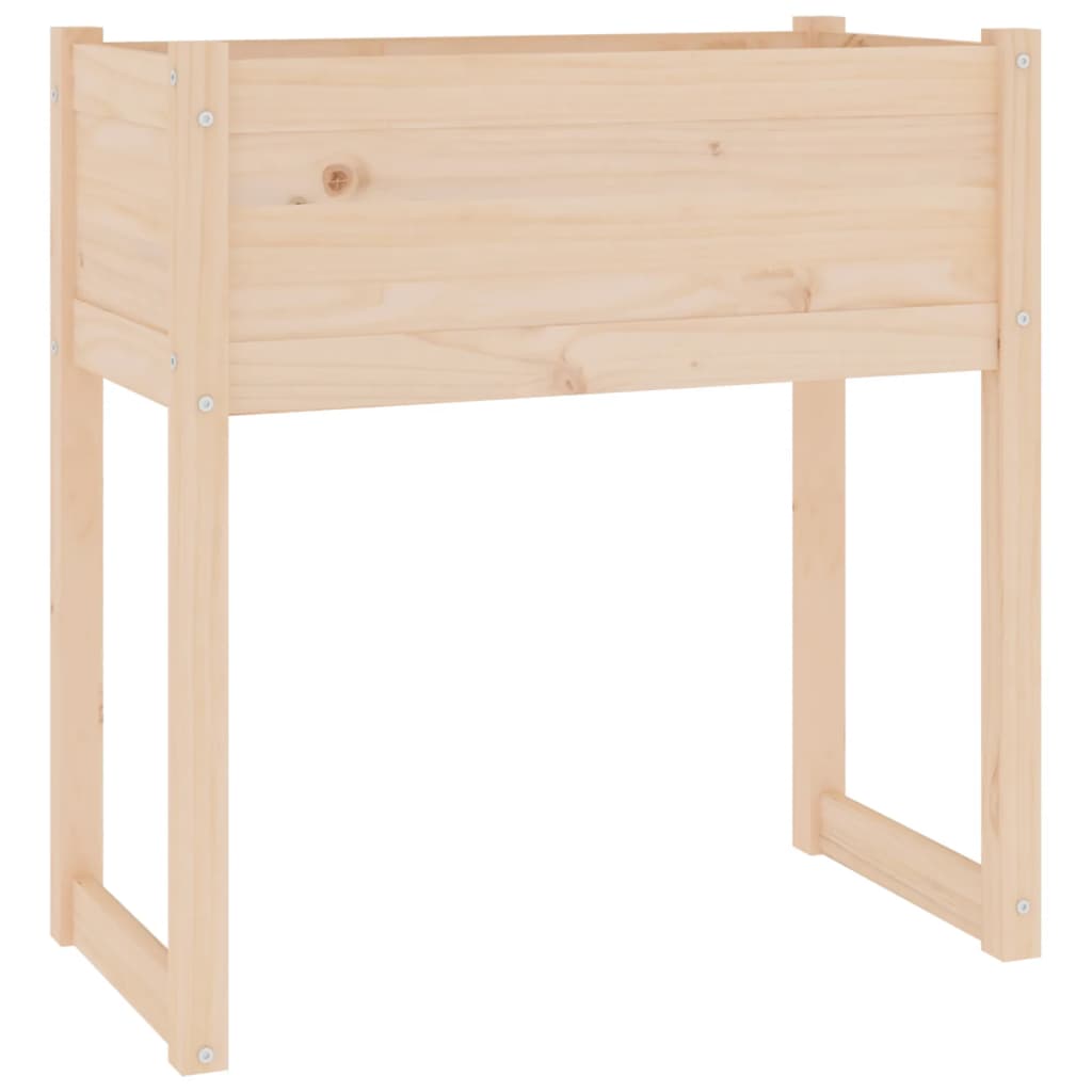 Utendørs Blomsterkasse Plantekasse Tre 78x40x81 cm heltre furu