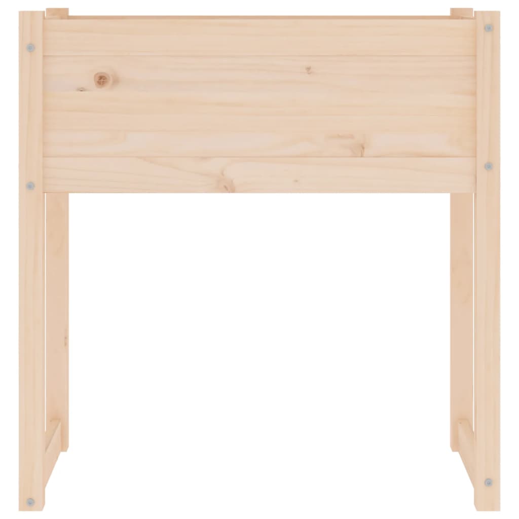 Utendørs Blomsterkasse Plantekasse Tre 78x40x81 cm heltre furu