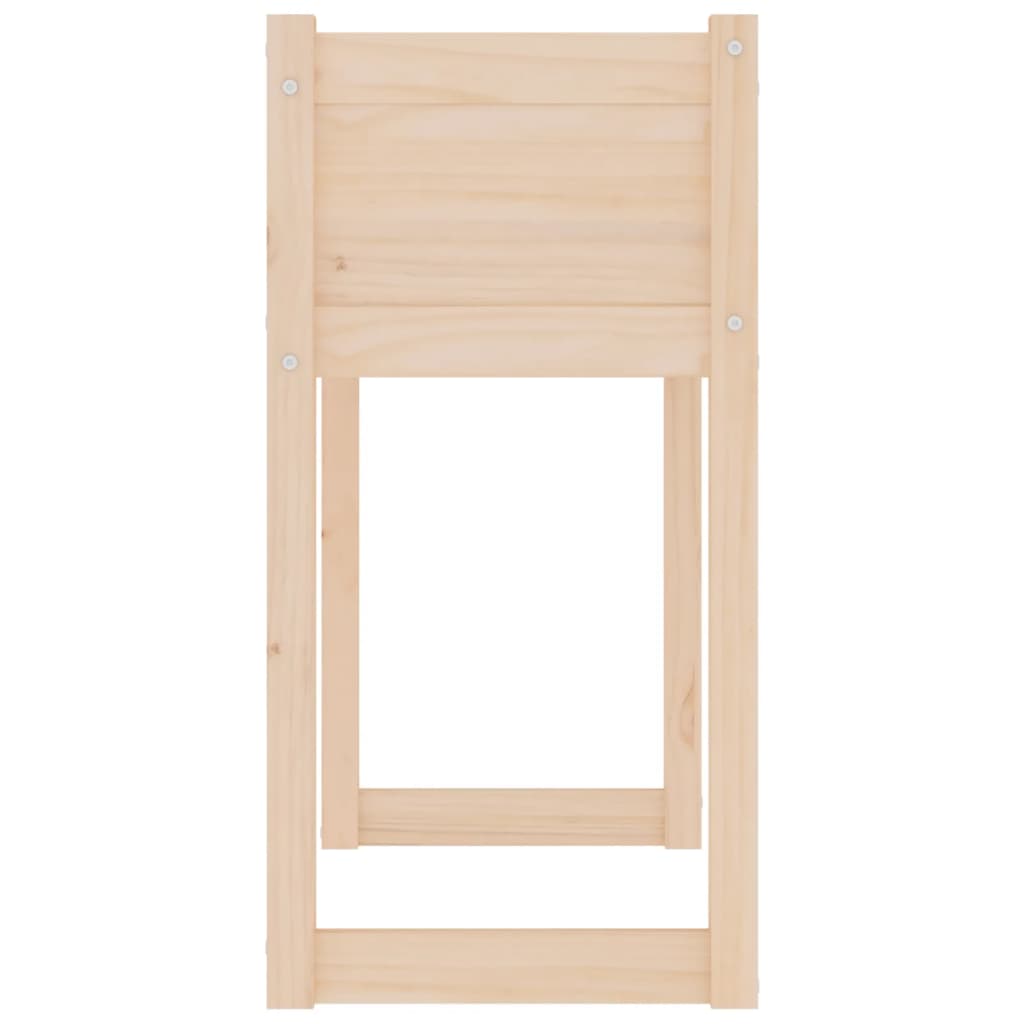 Utendørs Blomsterkasse Plantekasse Tre 78x40x81 cm heltre furu