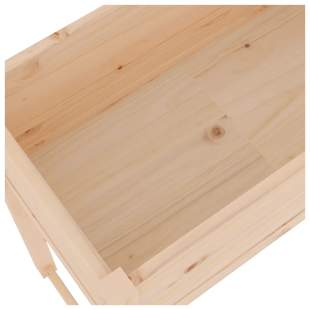 Utendørs Blomsterkasse Plantekasse Tre 78x40x81 cm heltre furu