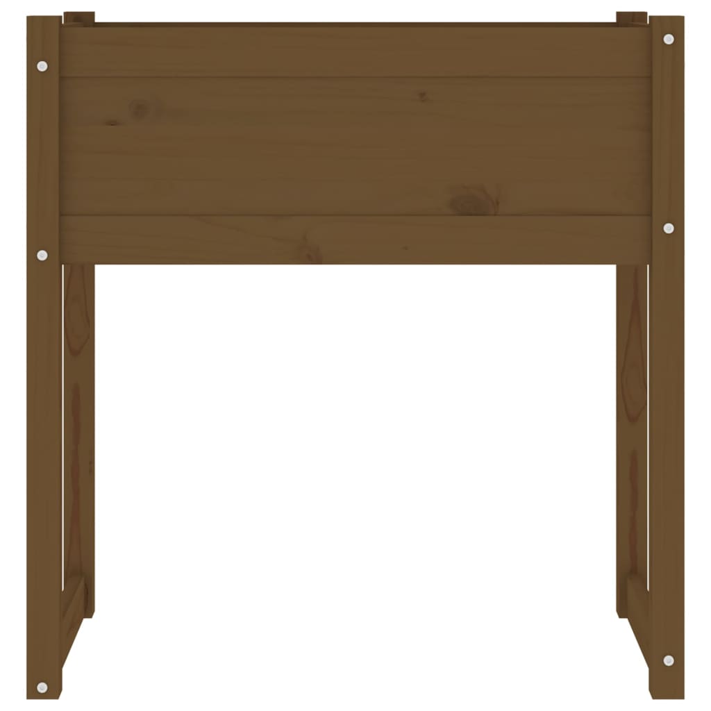 Utendørs Blomsterkasse Plantekasse Tre Honningbrun 78x40x81 cm heltre furu