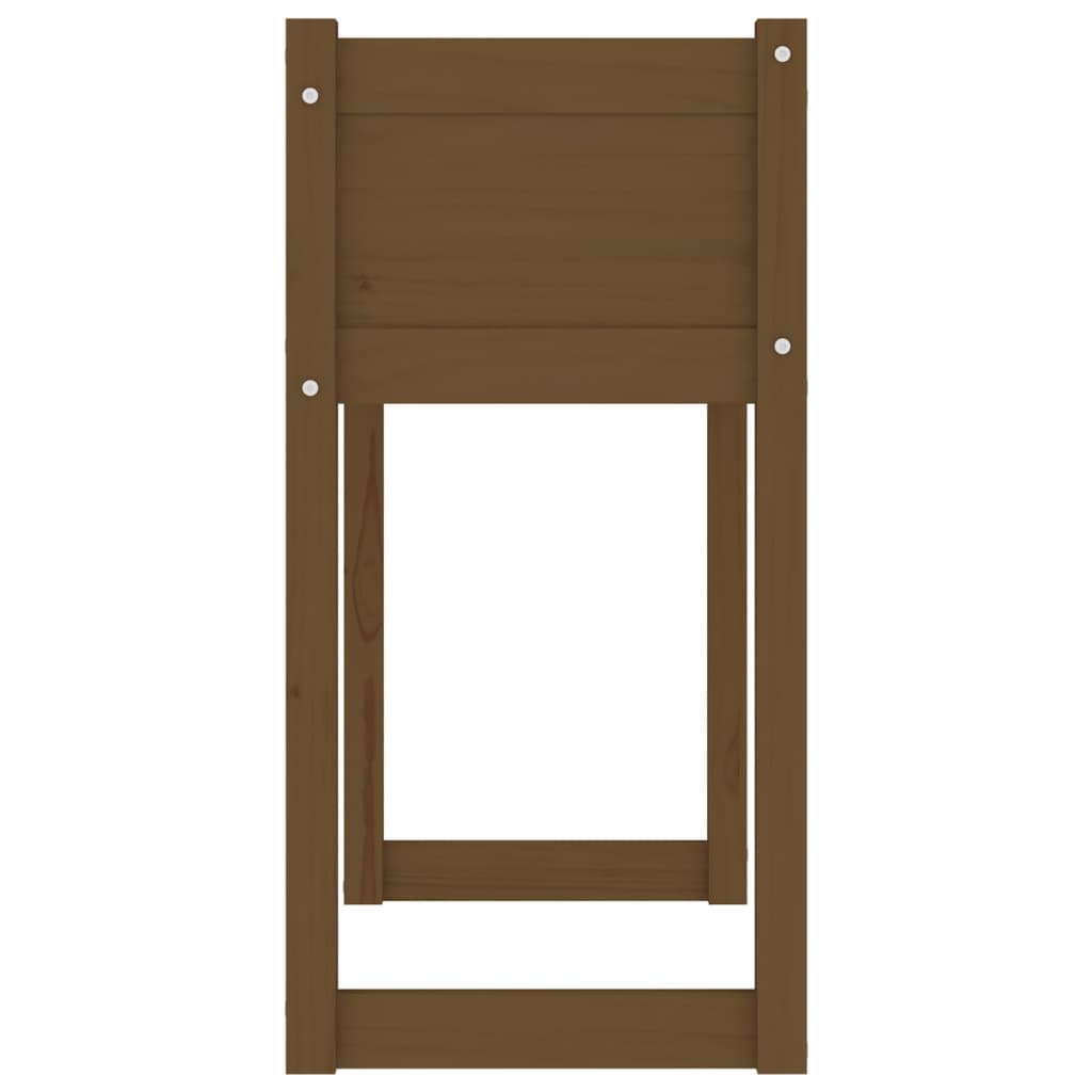 Utendørs Blomsterkasse Plantekasse Tre Honningbrun 78x40x81 cm heltre furu