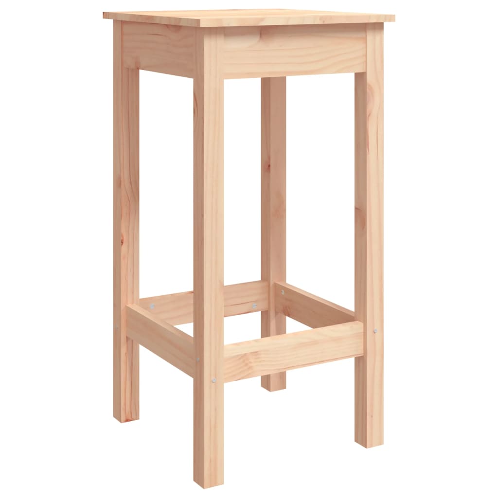 Barstoler 2 stk 40x40x78 cm heltre furu