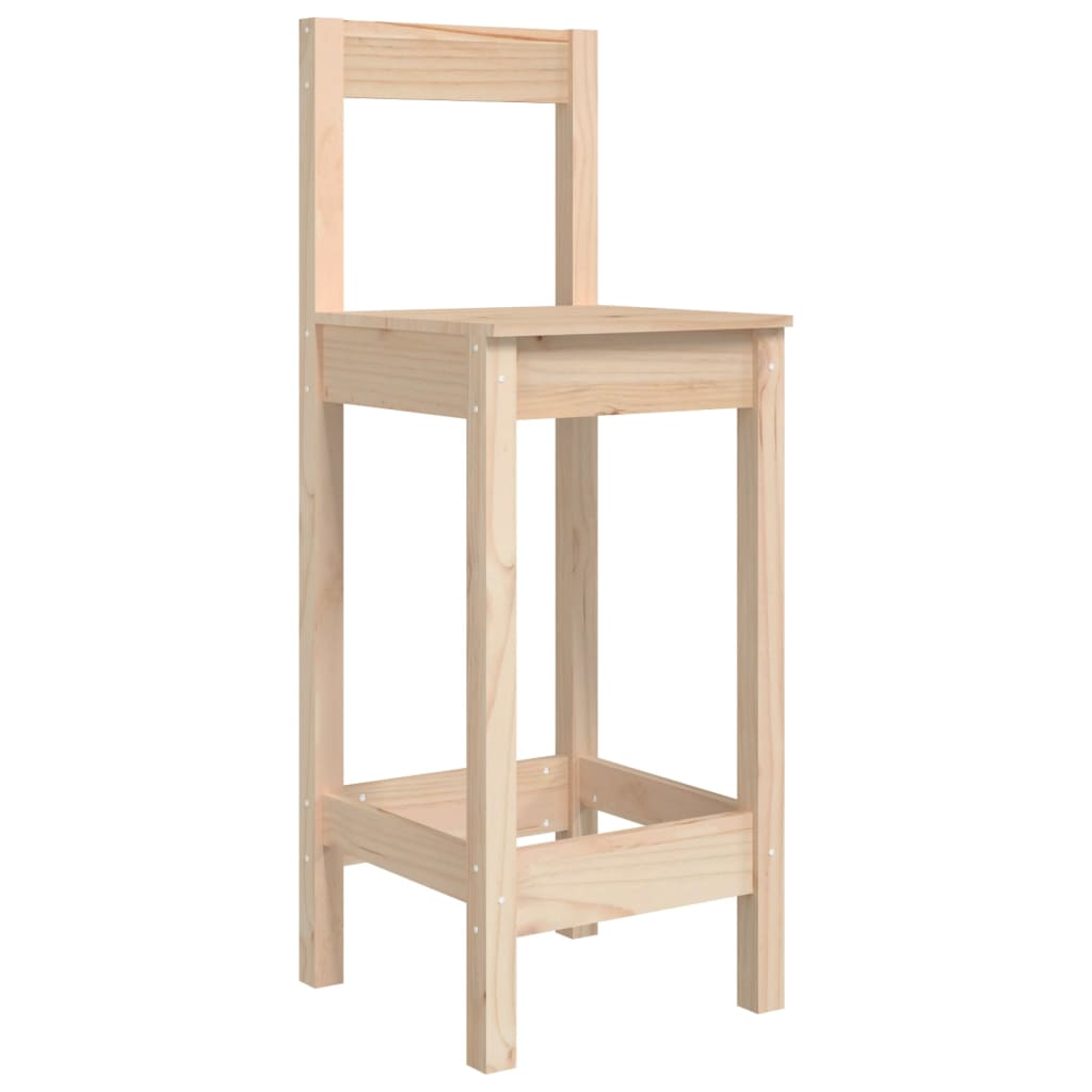 Barstoler 2 stk 40x41,5x112 cm heltre furu