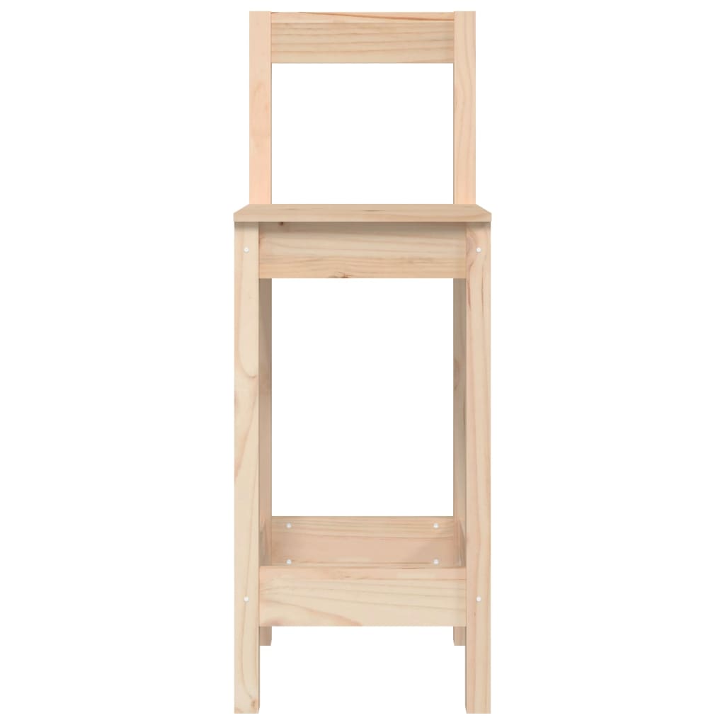 Barstoler 2 stk 40x41,5x112 cm heltre furu