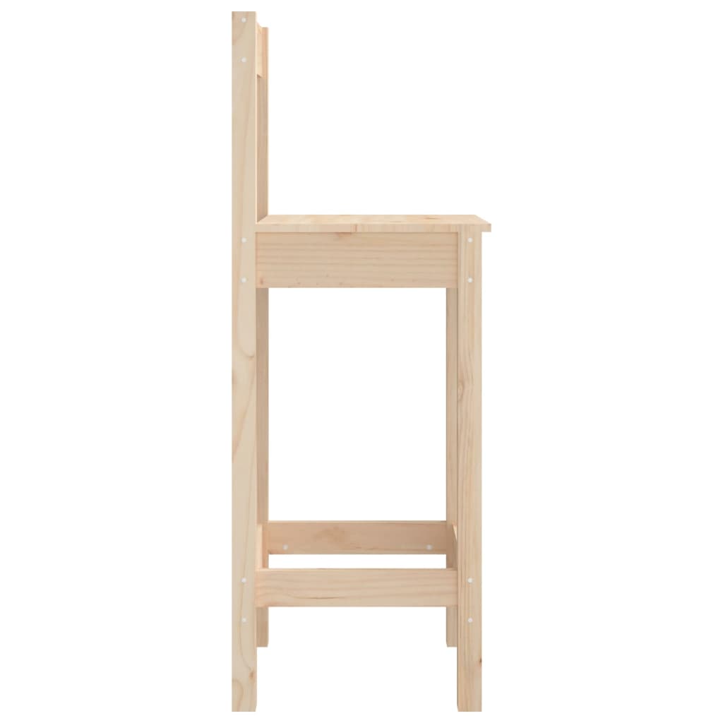 Barstoler 2 stk 40x41,5x112 cm heltre furu