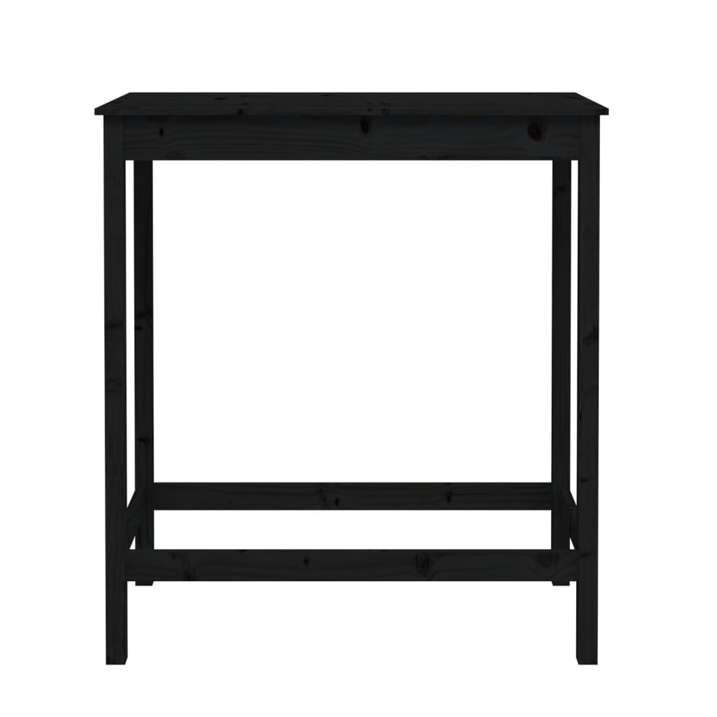 Barbord svart 100x50x110 cm heltre furu