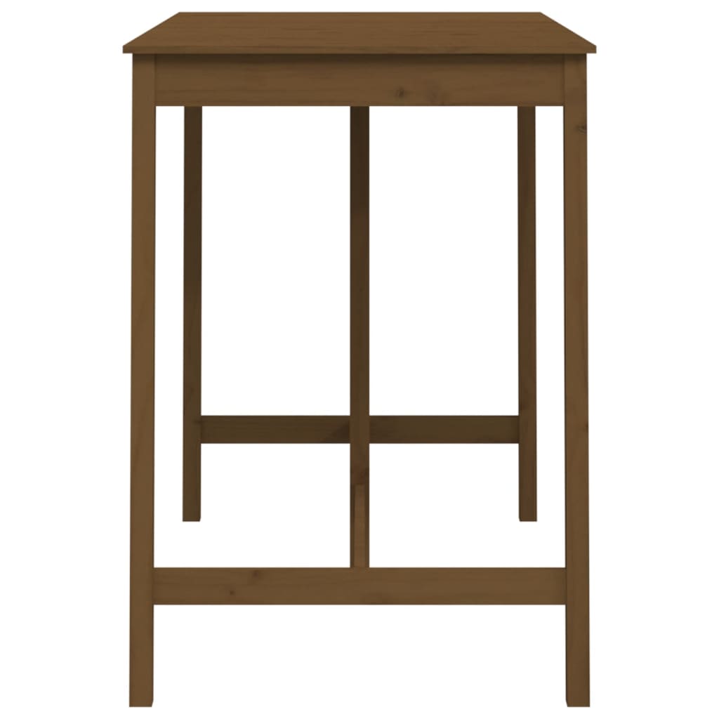Barbord honningbrun 140x80x110 cm heltre furu