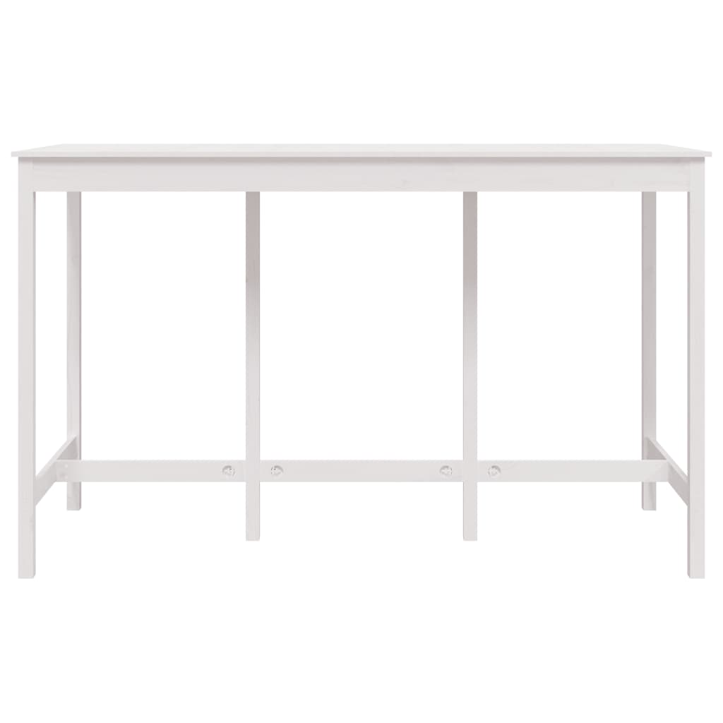 Barbord hvit 180x80x110 cm heltre furu