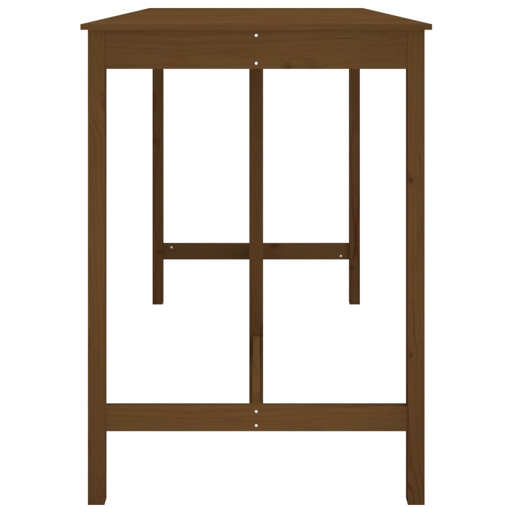 Barbord honningbrun 180x80x110 cm heltre furu