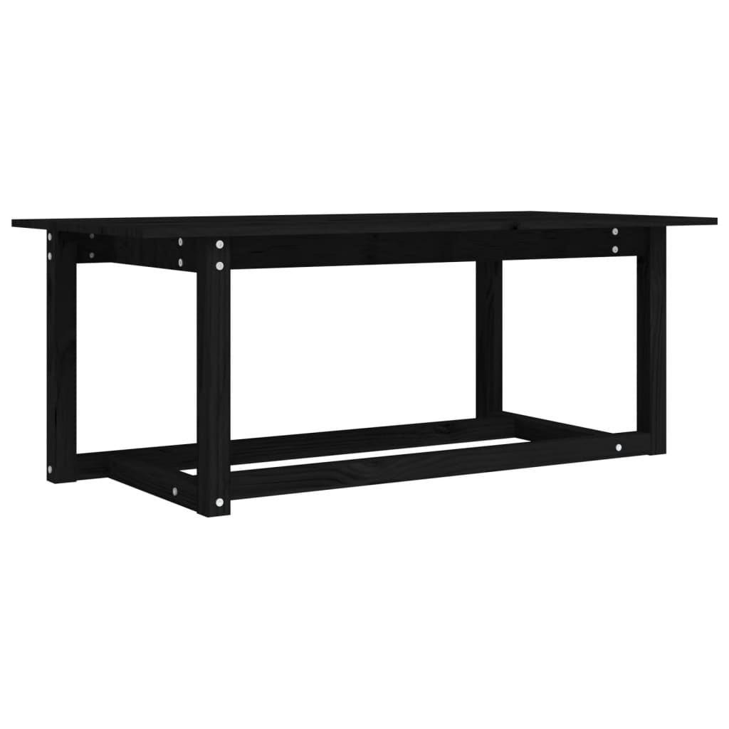 Salongbord Sofabord Svart 110x55x45 cm heltre furu