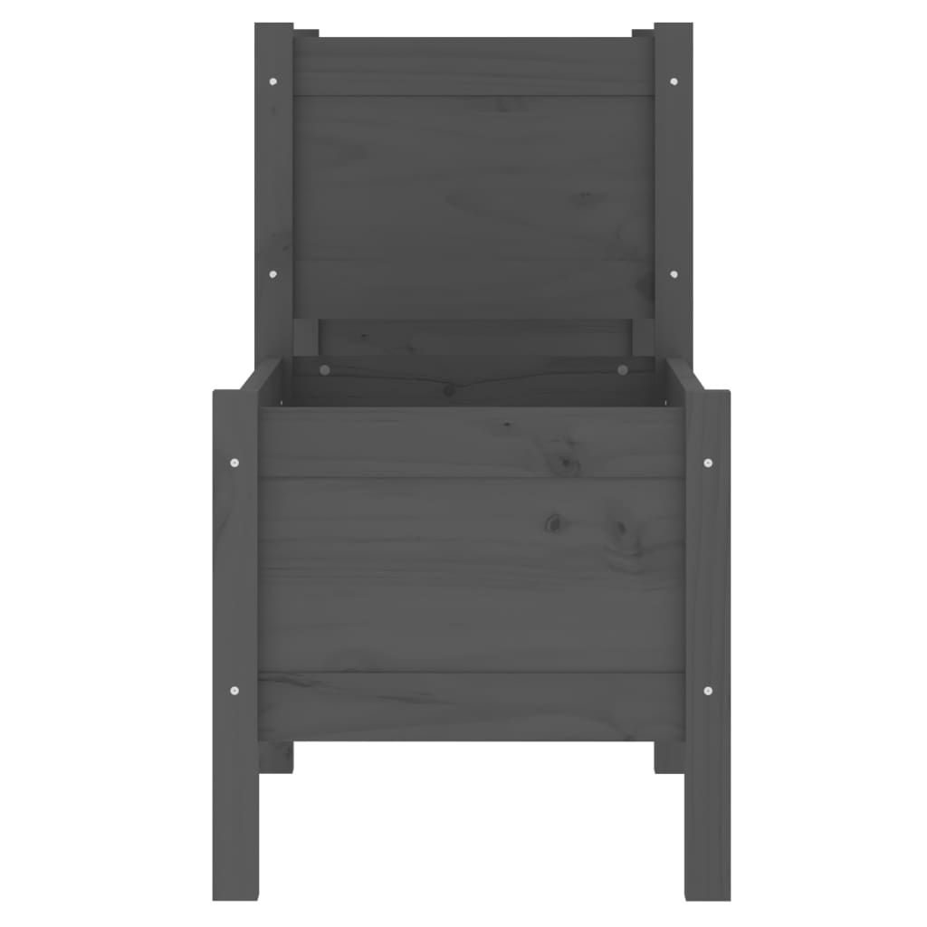 Utendørs Blomsterkasse Plantekasse Tre Svart 245,5x44x75 cm heltre furu