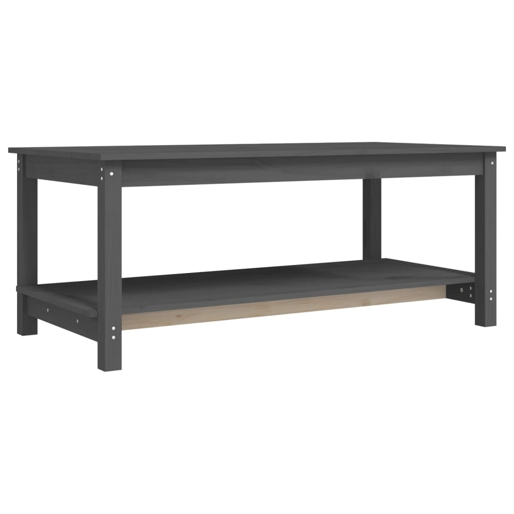 Salongbord Sofabord Grå 110x55x45 cm heltre furu