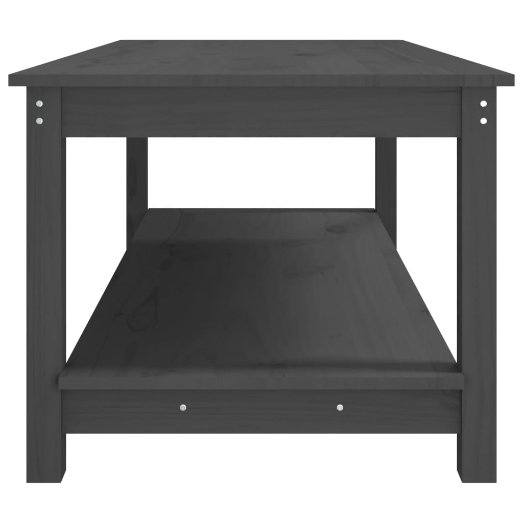 Salongbord Sofabord Grå 110x55x45 cm heltre furu