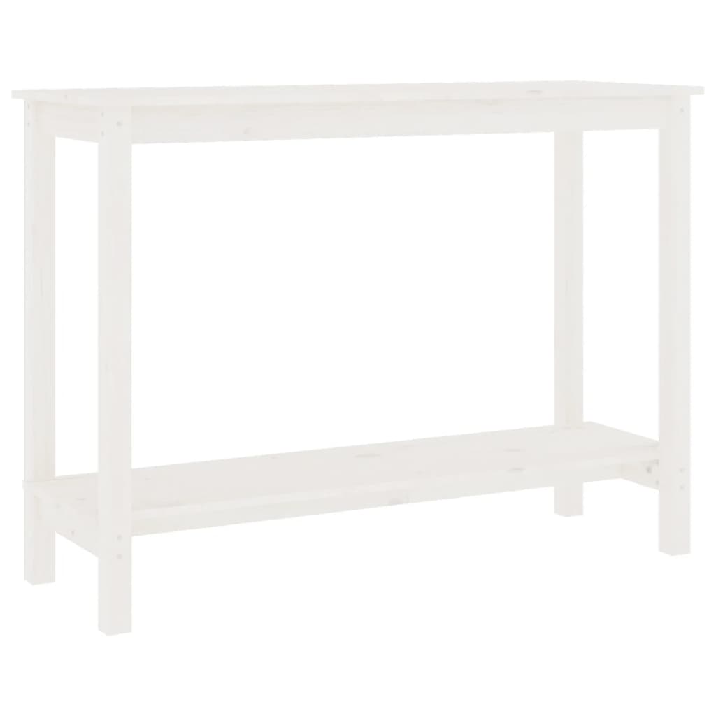 Avlastningsbord Konsollbord Hvit 110x40x80 cm heltre furu