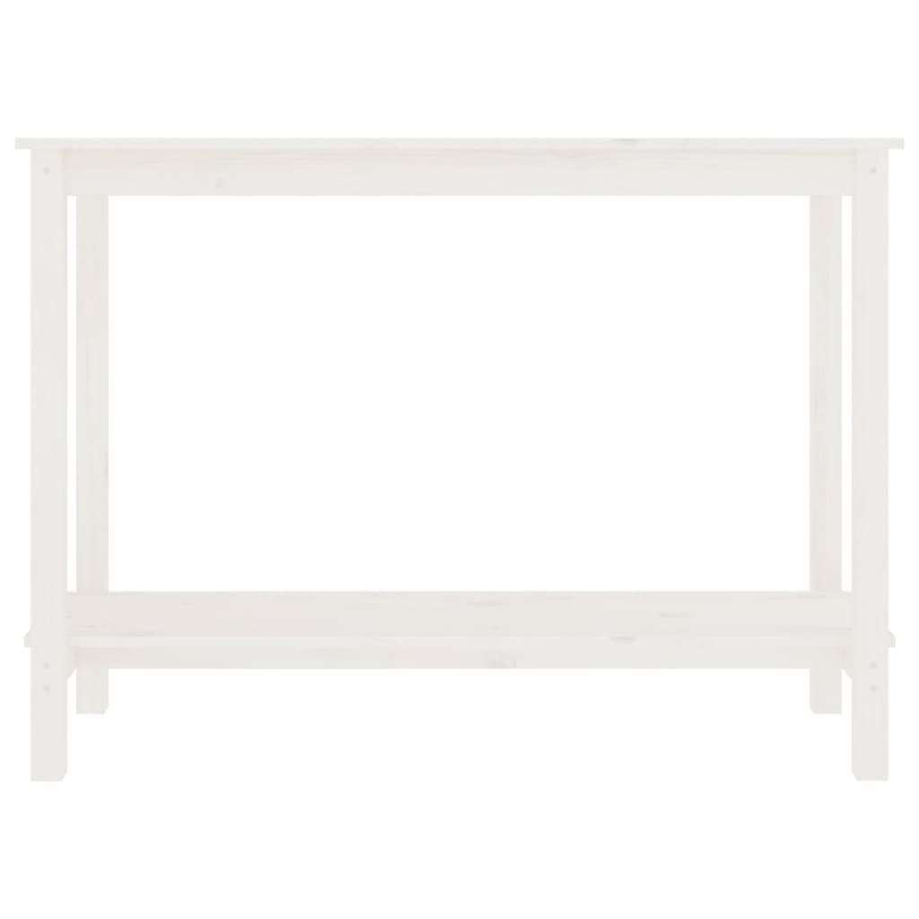 Avlastningsbord Konsollbord Hvit 110x40x80 cm heltre furu