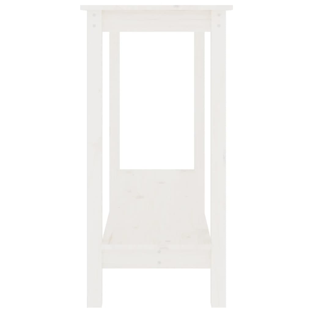 Avlastningsbord Konsollbord Hvit 110x40x80 cm heltre furu