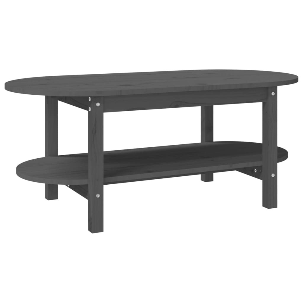 Salongbord Sofabord Grå 110x55x45 cm heltre furu