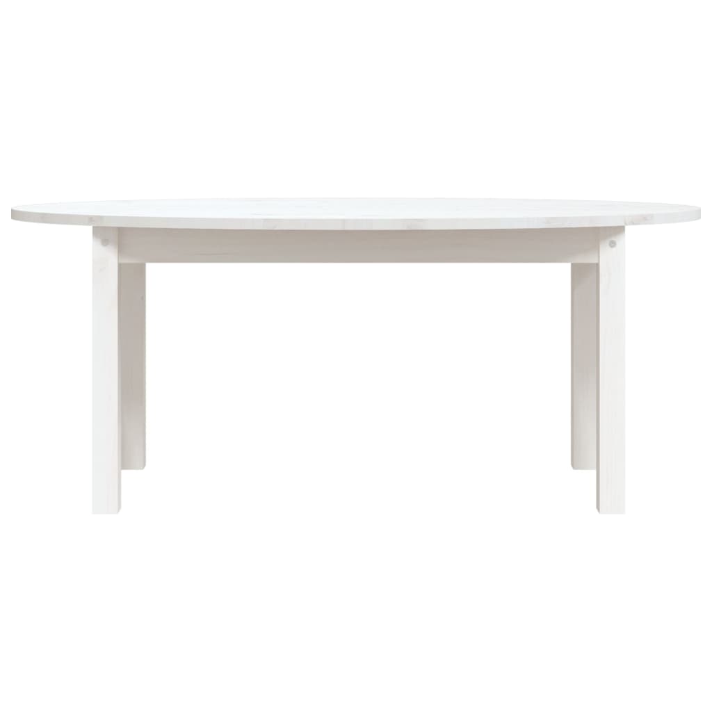 Salongbord Sofabord Hvit 110x55x45 cm heltre furu