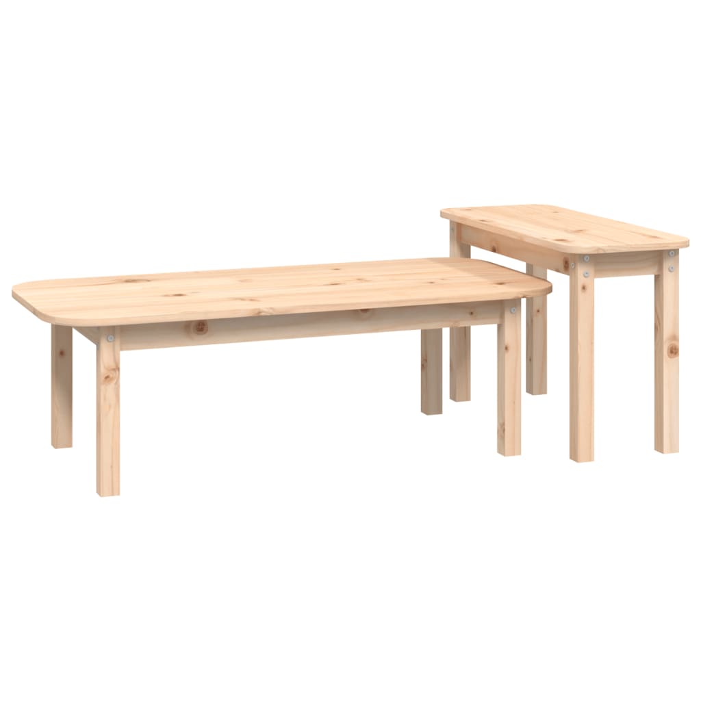Salongbord Sofabord Tre heltre furu 2 stk