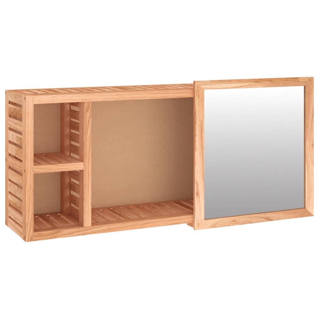Baderomsspeil Skap 80x17x34 cm heltre valnøtt