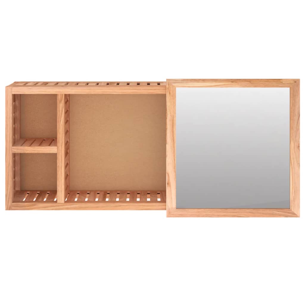 Baderomsspeil Skap 80x17x34 cm heltre valnøtt