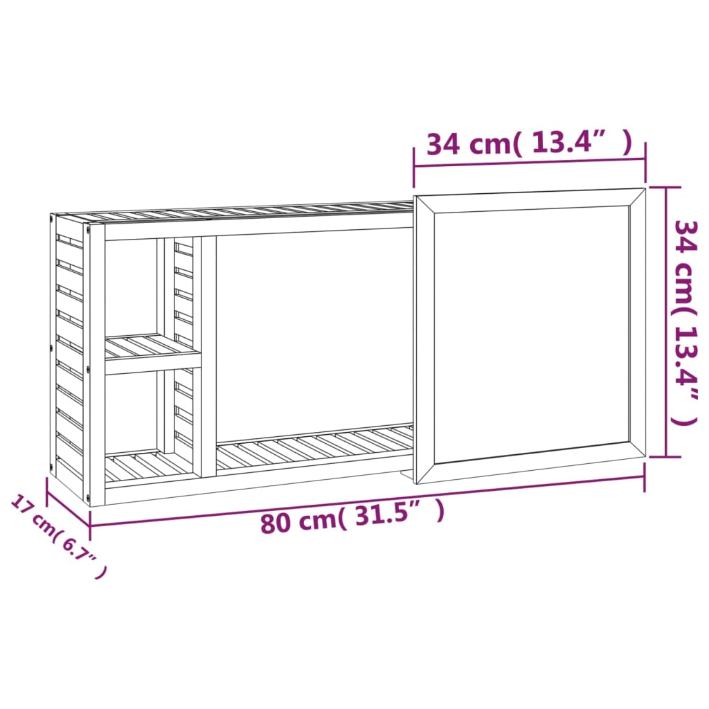 Baderomsspeil Skap 80x17x34 cm heltre valnøtt