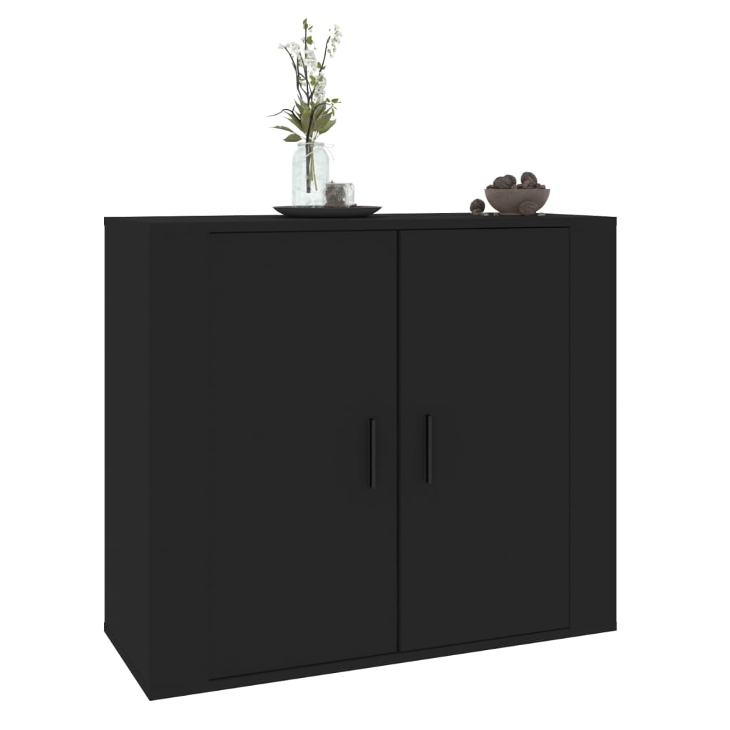 Skjenk Svart 80x33x70 cm