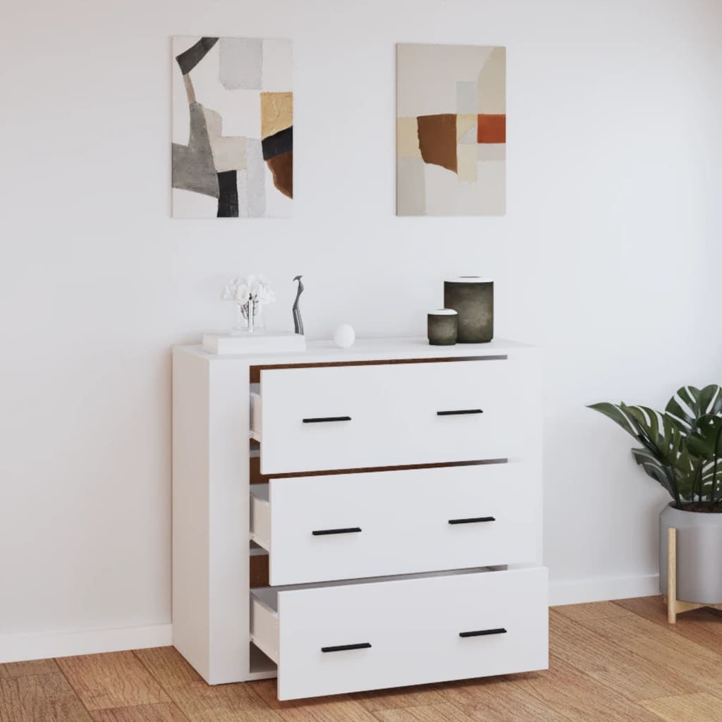 Skjenk Hvit 80x33x70 cm