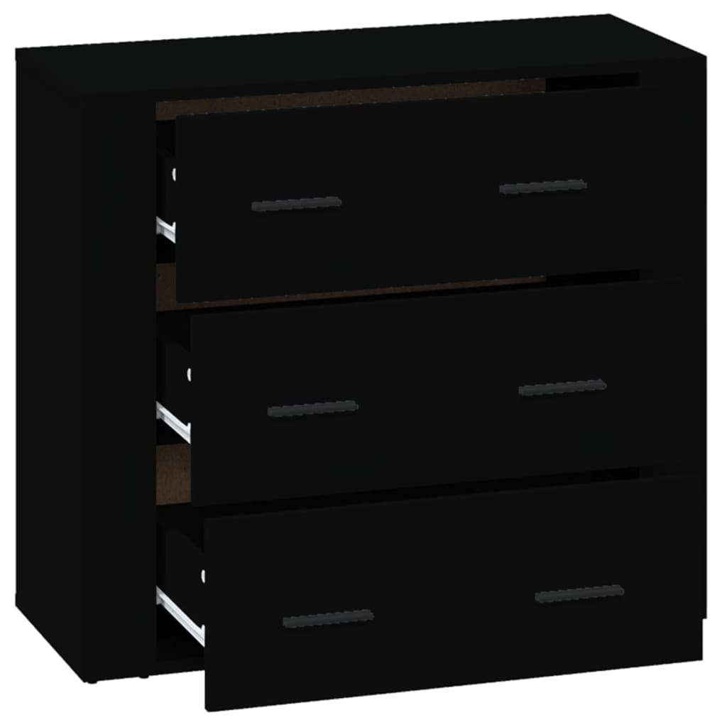 Skjenk Svart 80x33x70 cm