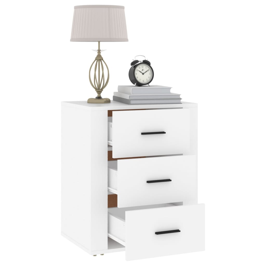 Nattbord Sengbord Hvit 50x36x60 cm