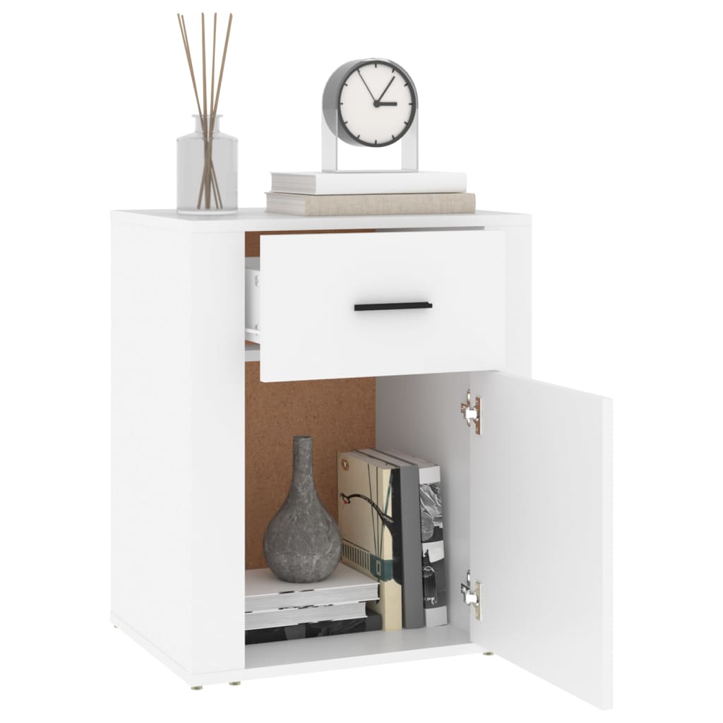Nattbord Sengbord Hvit 50x36x60 cm