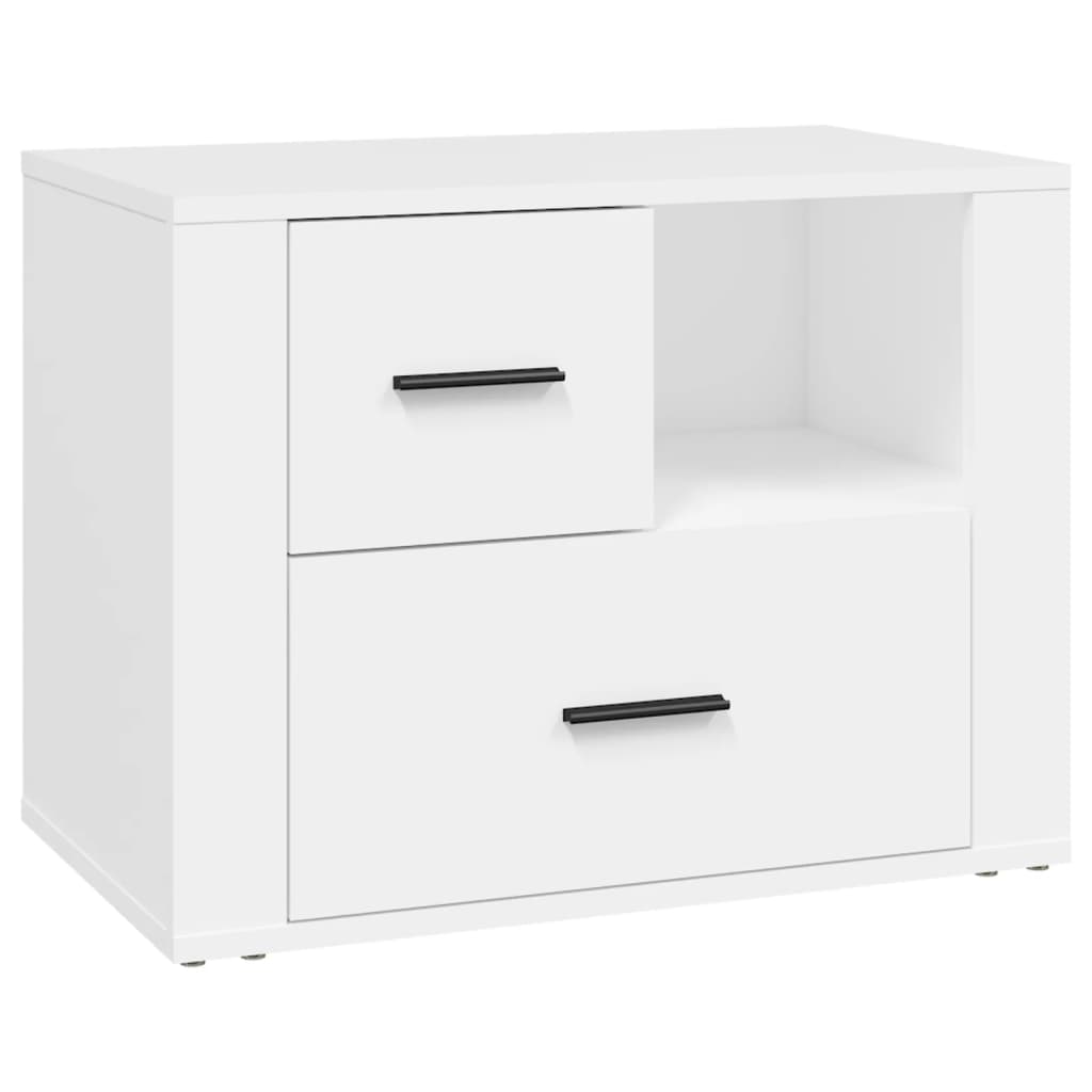 Nattbord Sengbord Hvit 60x36x45 cm