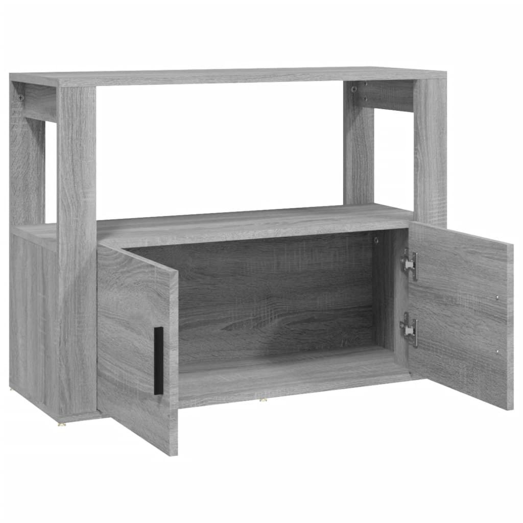 Skjenk grå sonoma 80x30x60 cm konstruert tre