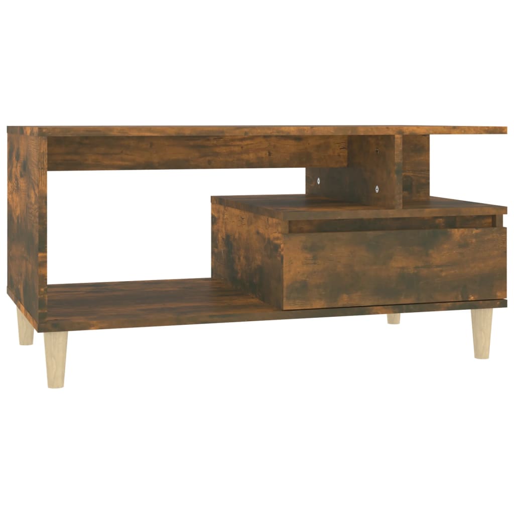 Salongbord Sofabord Røkt Eik 90x49x45 cm