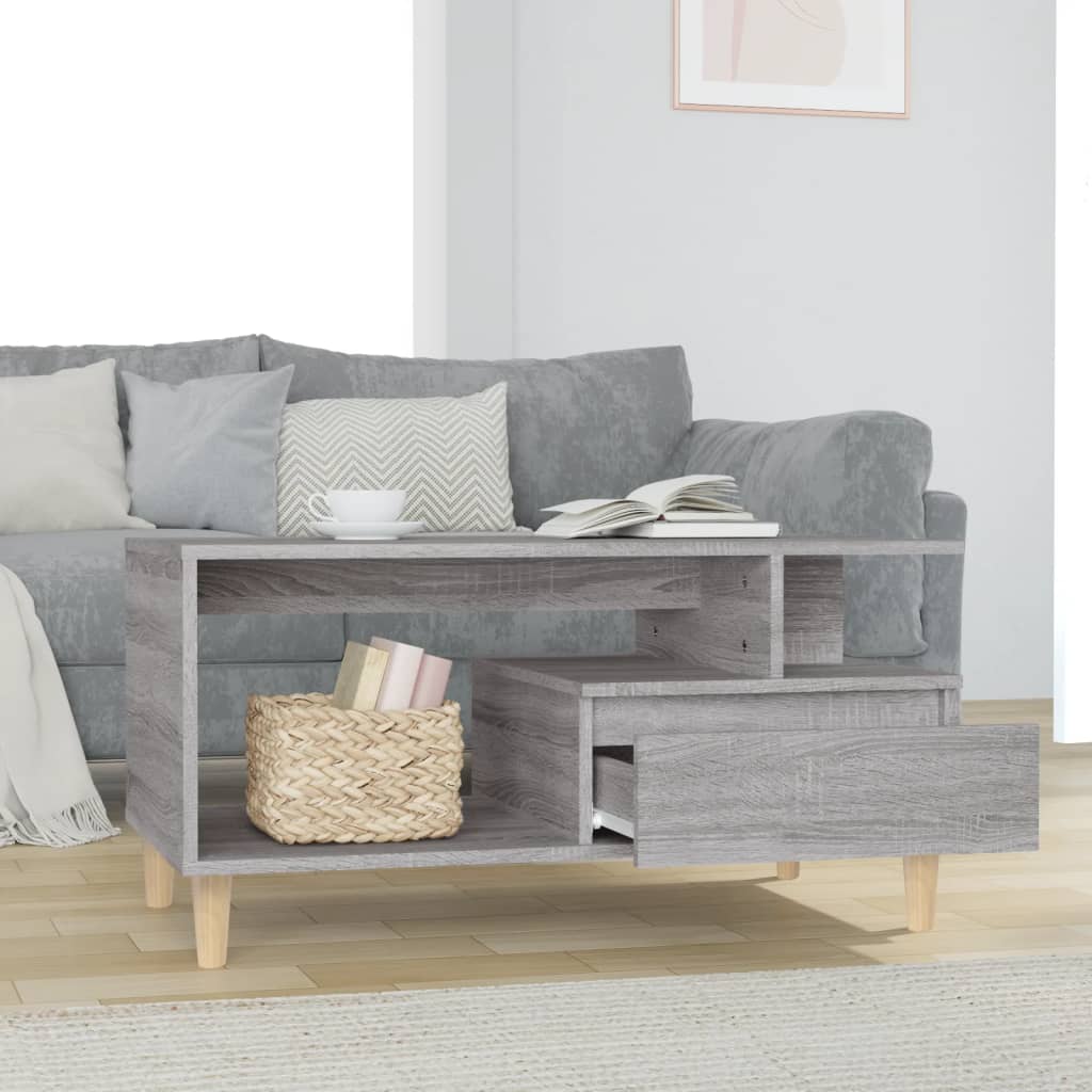Salongbord Sofabord Sonoma Grå 90x49x45 cm