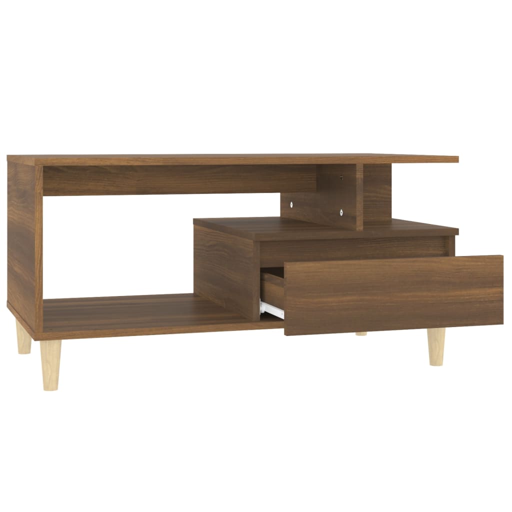 Salongbord Sofabord Brun Eik 90x49x45 cm
