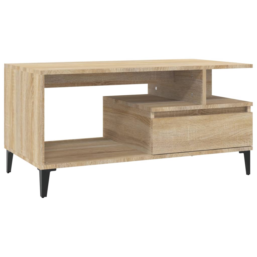 Salongbord Sofabord Sonoma Eik 90x49x45 cm