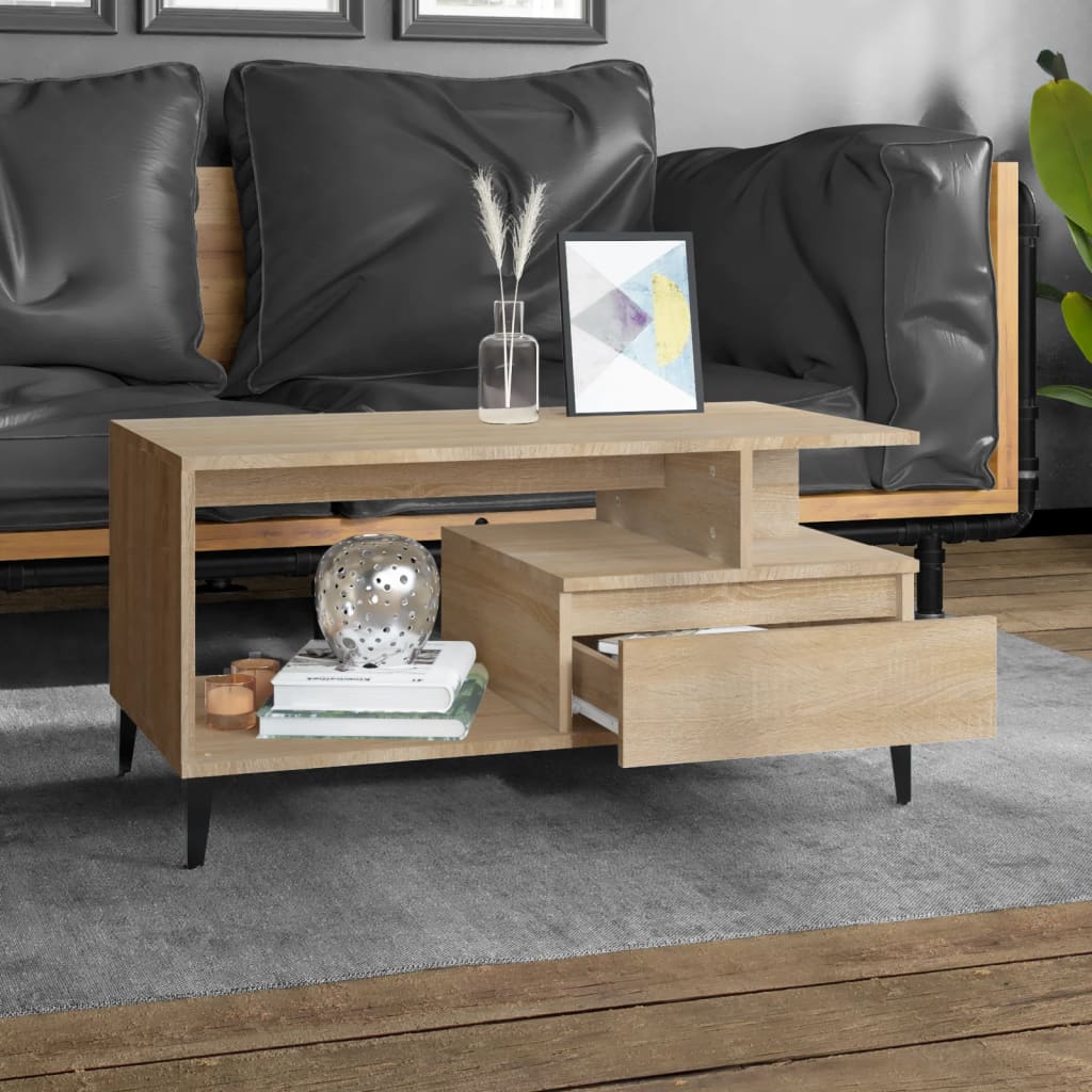 Salongbord Sofabord Sonoma Eik 90x49x45 cm